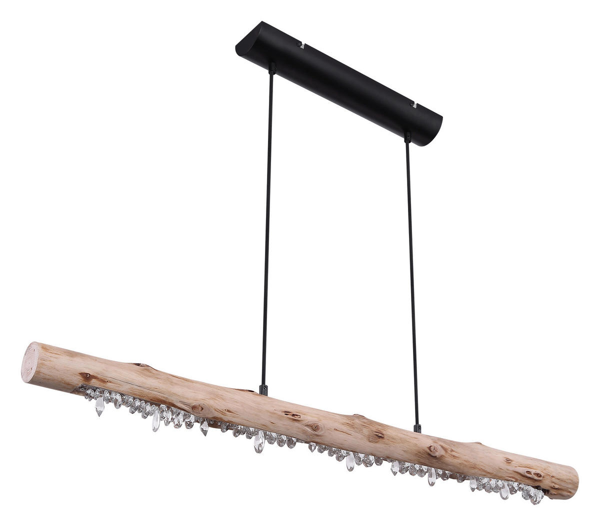 VISEČA SVETILKA     100/8/150 cm          - črna/naravne barve, Basics, kovina/umetna masa (100/8/150cm) - Globo