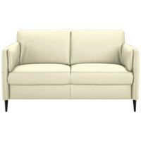 2,5-SITZER Echtleder Weiss  - Weiss/Schwarz, Design, Leder/Metall (164/84/99cm) - Dieter Knoll
