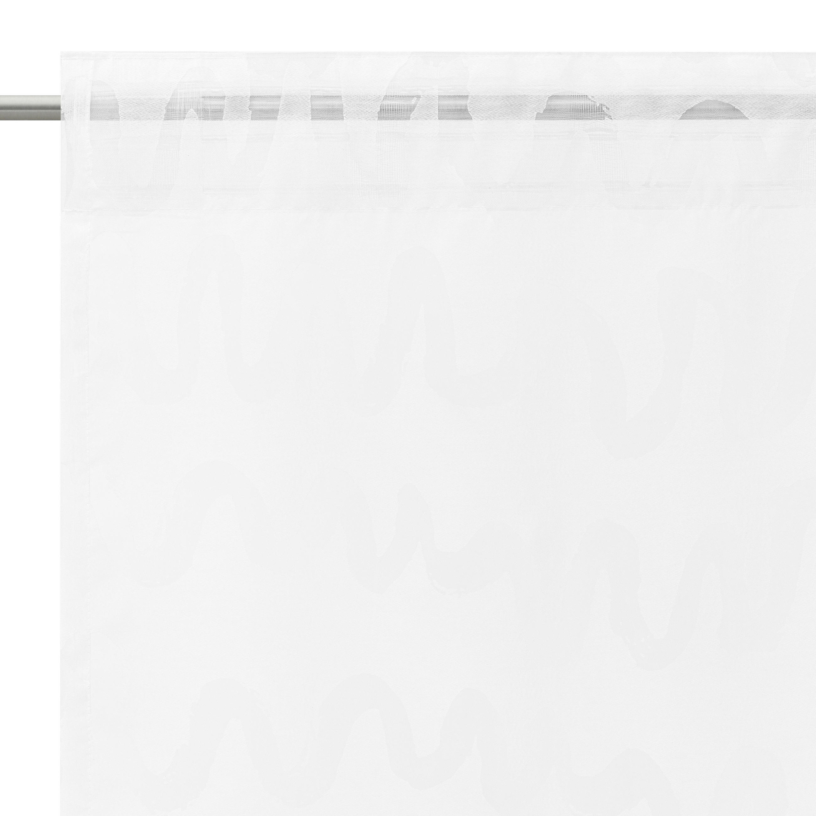 Thumbnail - Esposa Fertigvorhang Scratch, Weiß, Textil, 140x245 cm, für Stange und Schiene geeignet, mit Kombiband, Wohntextilien, G...