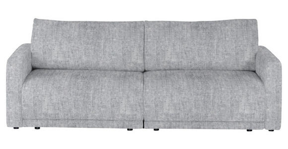 2,5-SITZER in Velours Hellgrau - Hellgrau/Schwarz, Design, Kunststoff/Textil (240/70/125cm) - Xora
