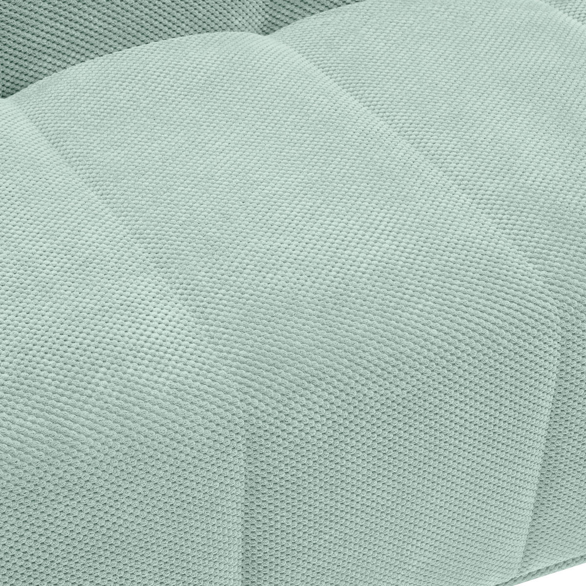 SCHLAFSOFA  mit Liegefunktion Velours Mintgrün  - Schwarz/Mintgrün, Design, Kunststoff/Textil (148/88/110cm) - Livetastic