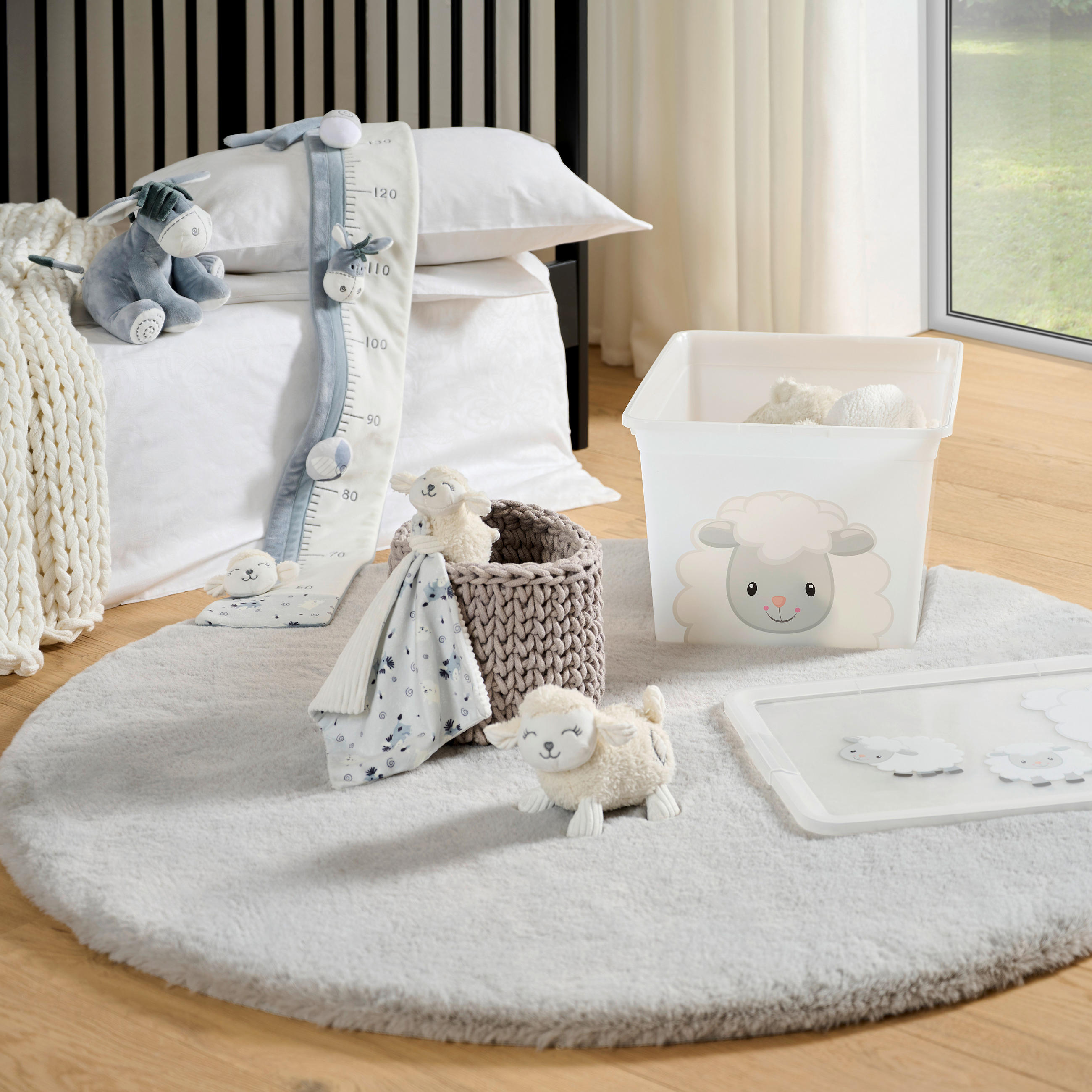 BOX NA HRAČKY - průhledné, Basics, plast (48,5/36/25cm) - My Baby Lou