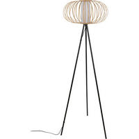 PODNA LAMPA - svetlobraon/crna, Prirodno, drvo/metal (63,5/153cm)