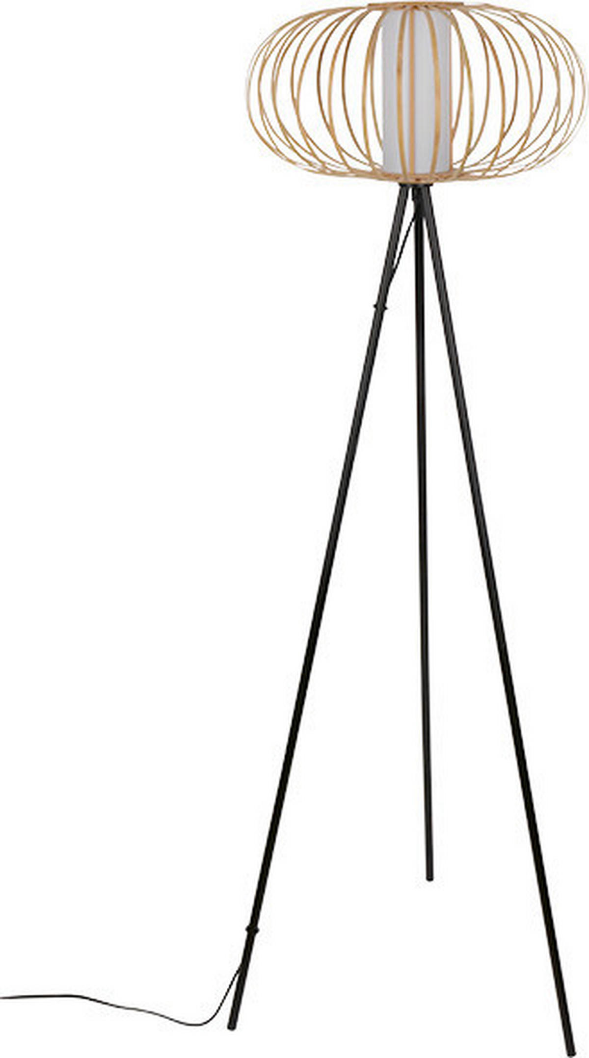 PODNA LAMPA - svetlobraon/crna, Prirodno, drvo/metal (63,5/153cm)