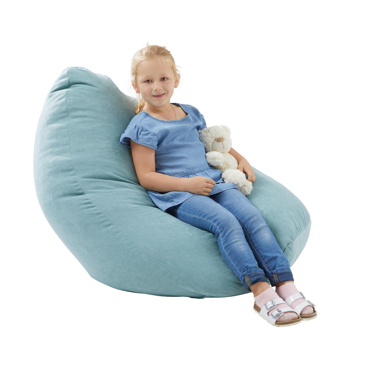SITZSACK Webstoff 220 L  - Mintgrün, KONVENTIONELL, Textil (65/95/75cm) - Xora