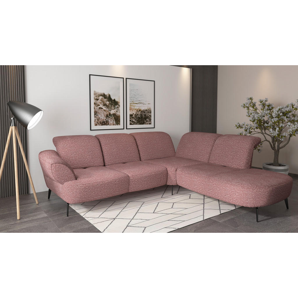 Sit & More ROHOVÁ SEDAČKA, textil, baklažánová