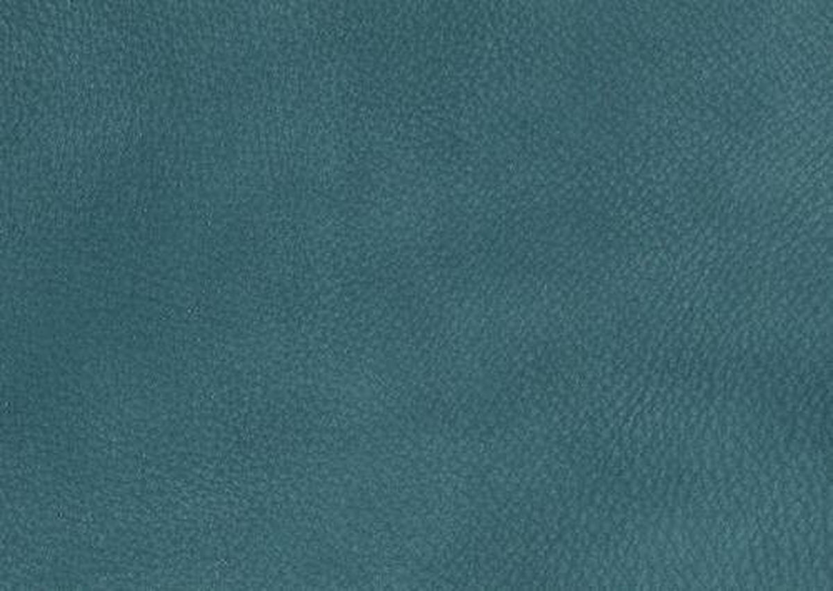 ECKSOFA Echtleder Petrol  - Petrol/Schwarz, Design, Leder/Metall (210/130cm) - Dieter Knoll