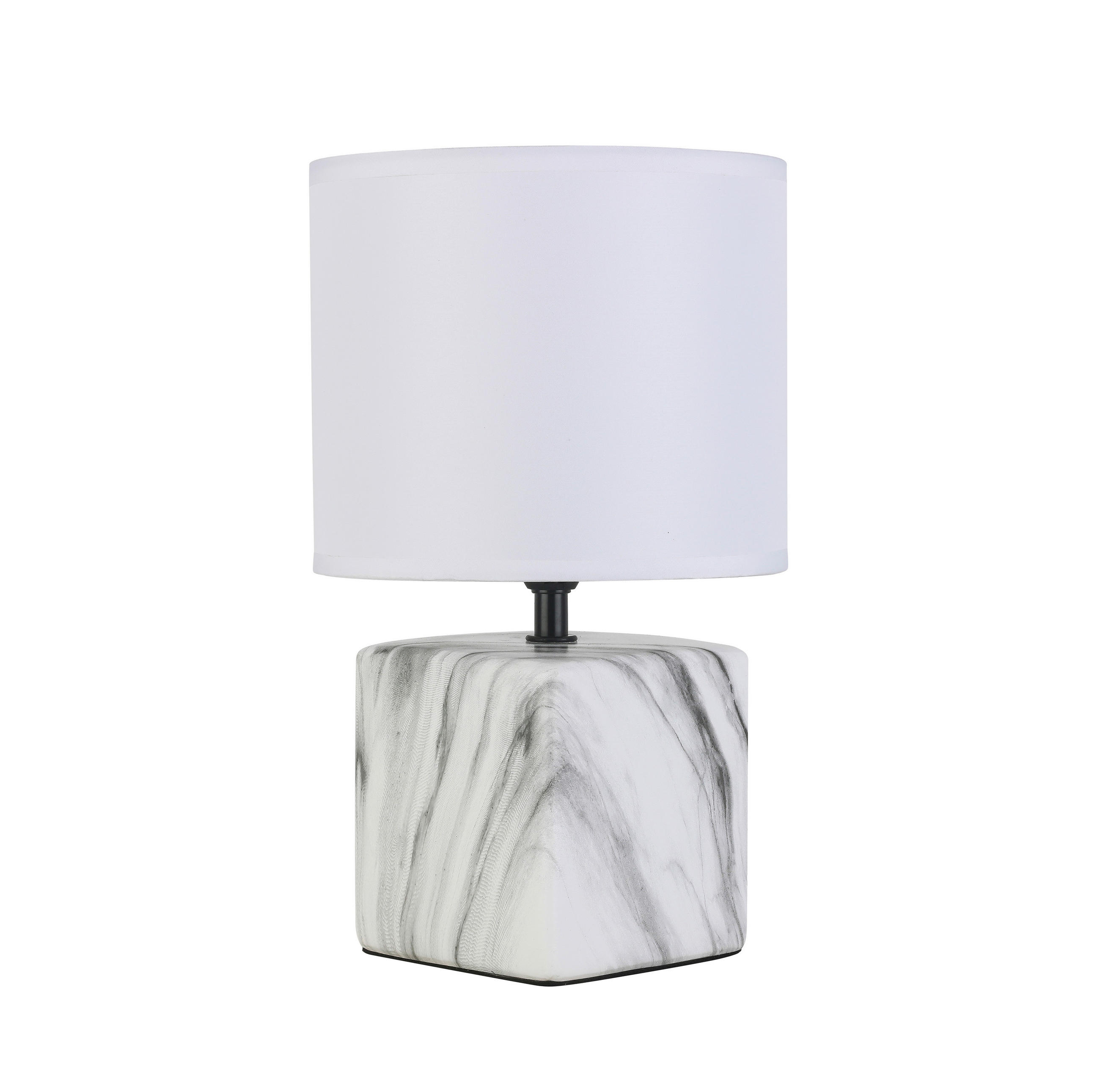 Tischleuchte Sabrina Weiß Marmoroptik mit Schalter