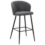 BARHOCKER in Schwarz, Dunkelgrau  - Dunkelgrau/Schwarz, MODERN, Textil/Metall (55/103/55cm) - Carryhome