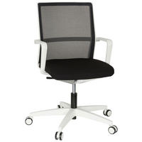 DREHSTUHL Netzbespannung, Flachgewebe Schwarz, Weiß  - Schwarz/Weiß, MODERN, Kunststoff/Textil (57/105/55cm) - MID.YOU