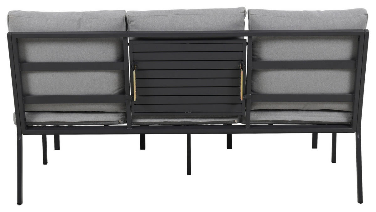 GARTENSET Webstoff Eisen  - Grau, Design, Textil/Metall (165/77/84cm) - Ambia Garden