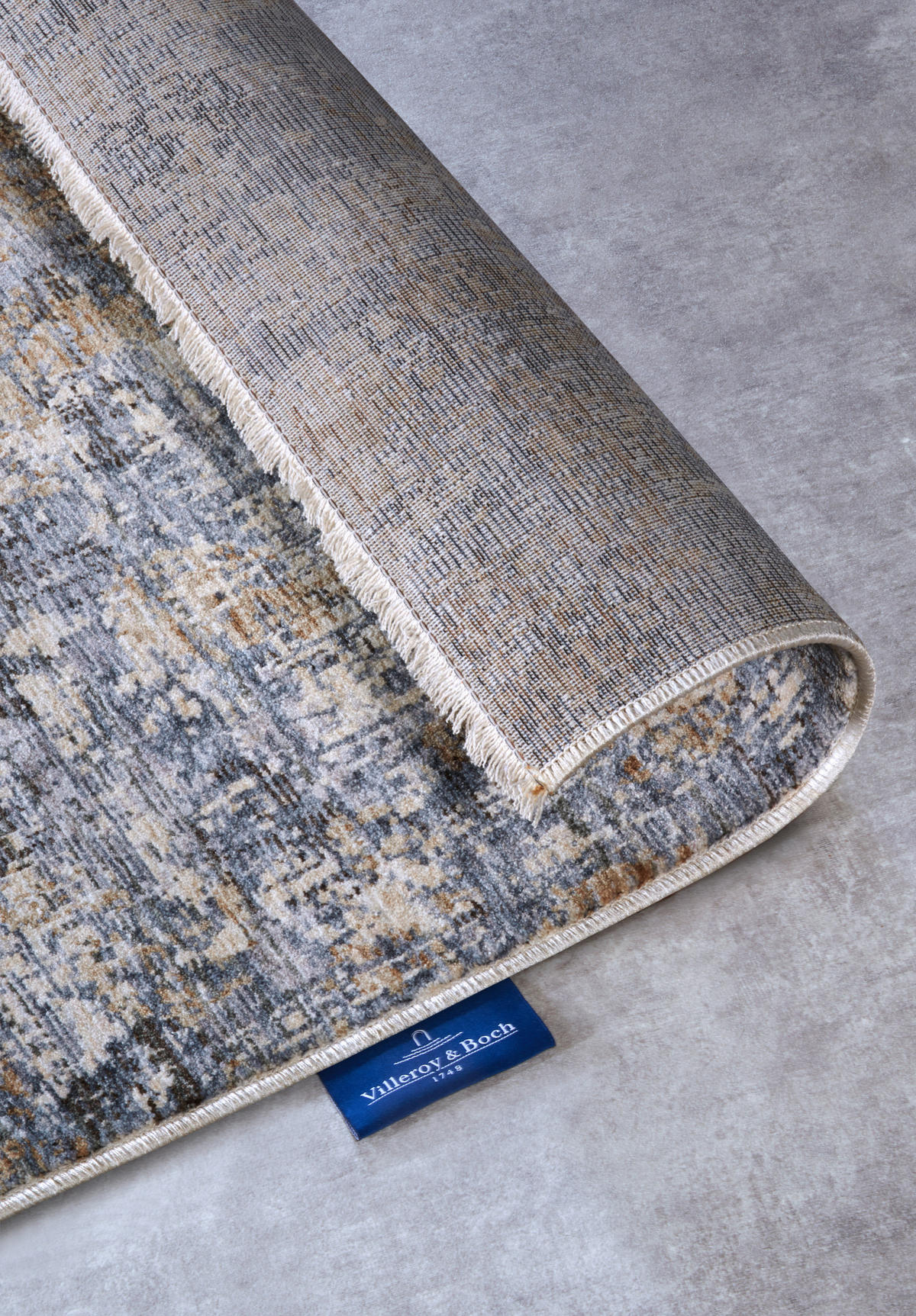 LÄUFER 80/190 cm Kollektion 1871 Blau, Creme  - Blau/Creme, Design, Kunststoff (80/190cm) - Villeroy & Boch