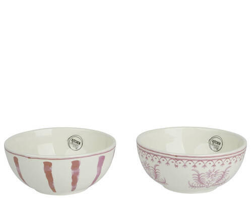 SCHALE   - Lila/Weiß, LIFESTYLE, Keramik (14,00/14,00/8,00cm)