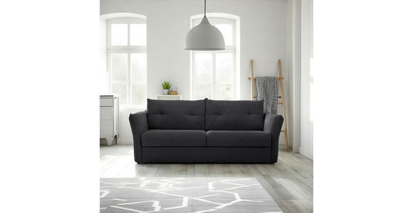 SCHLAFSOFA Webstoff Anthrazit  - Anthrazit/Schwarz, KONVENTIONELL, Kunststoff/Textil (220/89/104cm) - Carryhome