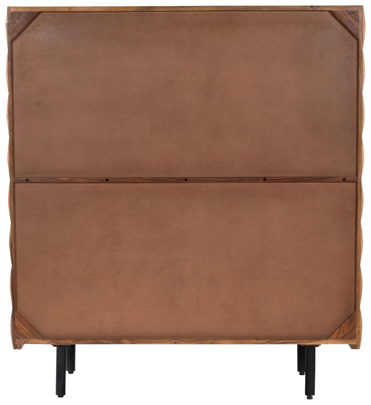 HIGHBOARD  109/120/42 cm  - Sheeshamfarben/Schwarz, Trend, Holz/Metall (109/120/42cm) - Ambia Home