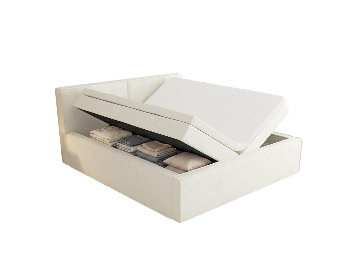 BOXBETT 180/200 cm  in Beige  - Beige, MODERN, Textil (180/200cm) - MID.YOU
