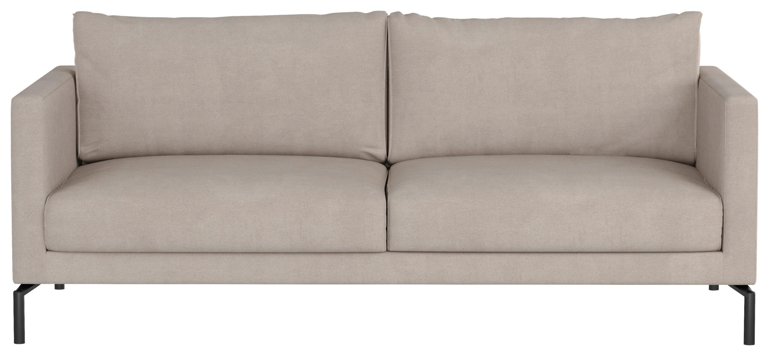 3-SITS SOFFA i flatväv beige  - beige/svart, Klassisk, metall/trä (198/85/93cm) - Hom`in