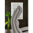 RELAXSESSEL in Leder Hellgrau  - Edelstahlfarben/Hellgrau, Design, Leder/Metall (76/119/86cm) - Dieter Knoll