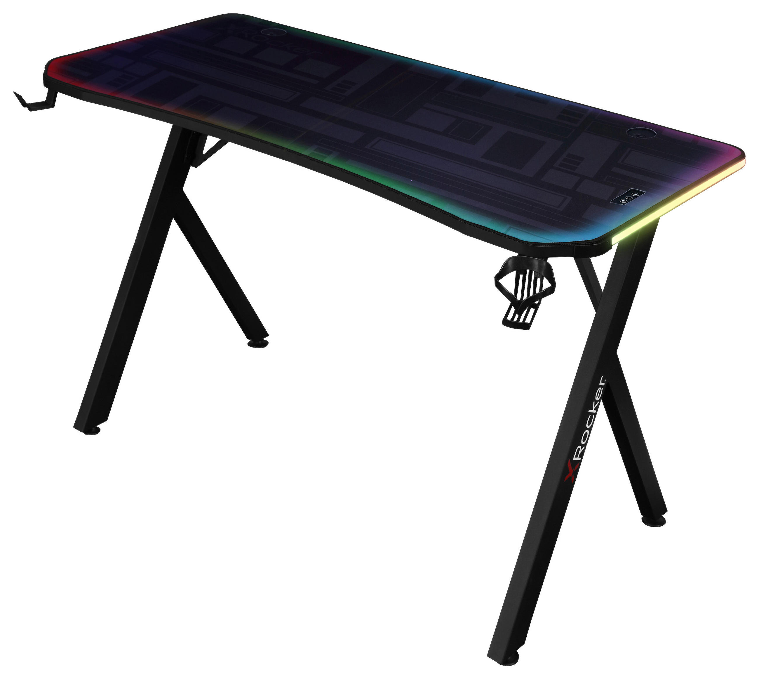 GAMINGTISCH Schwarz  - Schwarz, MODERN, Holzwerkstoff/Metall (110/55/75cm) - X Rocker