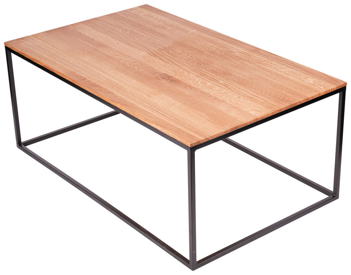 COUCHTISCH in Holz 110/60/40 cm  - Schwarz/Naturfarben, Basics, Holz/Metall (110/60/40cm) - MID.YOU