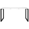 SCHREIBTISCH 160/80/75 cm  in Schwarz, Weiß  - Schwarz/Weiß, MODERN, Holzwerkstoff/Metall (160/80/75cm) - Novel