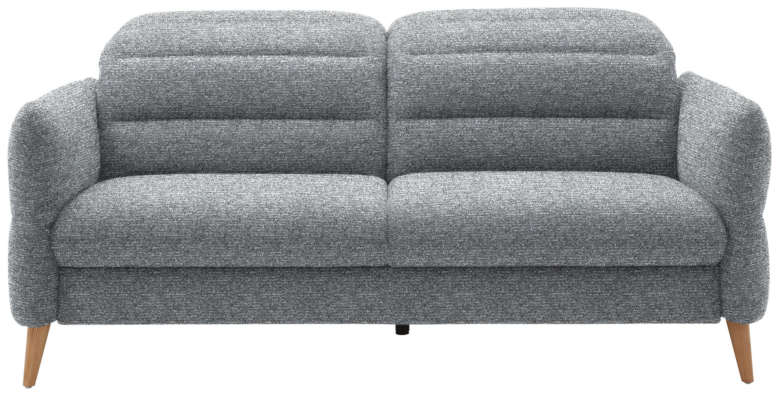 2-SITZER-SOFA in Webstoff Blaugrau  - Eiche Bianco/Blaugrau, Design, Holz/Textil (192-220/85-106/98-112cm) - Dieter Knoll