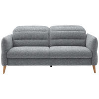 2-SITZER-SOFA in Webstoff Blaugrau  - Eiche Bianco/Blaugrau, Design, Holz/Textil (192-220/85-106/98-112cm) - Dieter Knoll