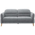 2-SITZER-SOFA  in Webstoff Blaugrau  - Eiche Bianco/Blaugrau, Design, Holz/Textil (192-220/85-106/98-112cm) - Dieter Knoll