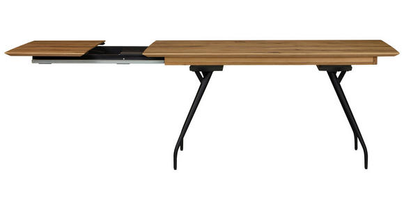 AUSZIEHTISCH Schwarz, Eichefarben rechteckig ausziehbar, in verschiedenen Größen erhältlich - Eichefarben/Schwarz, Design, Holz/Holzwerkstoff (160(210)/90/76cm) - Moderano