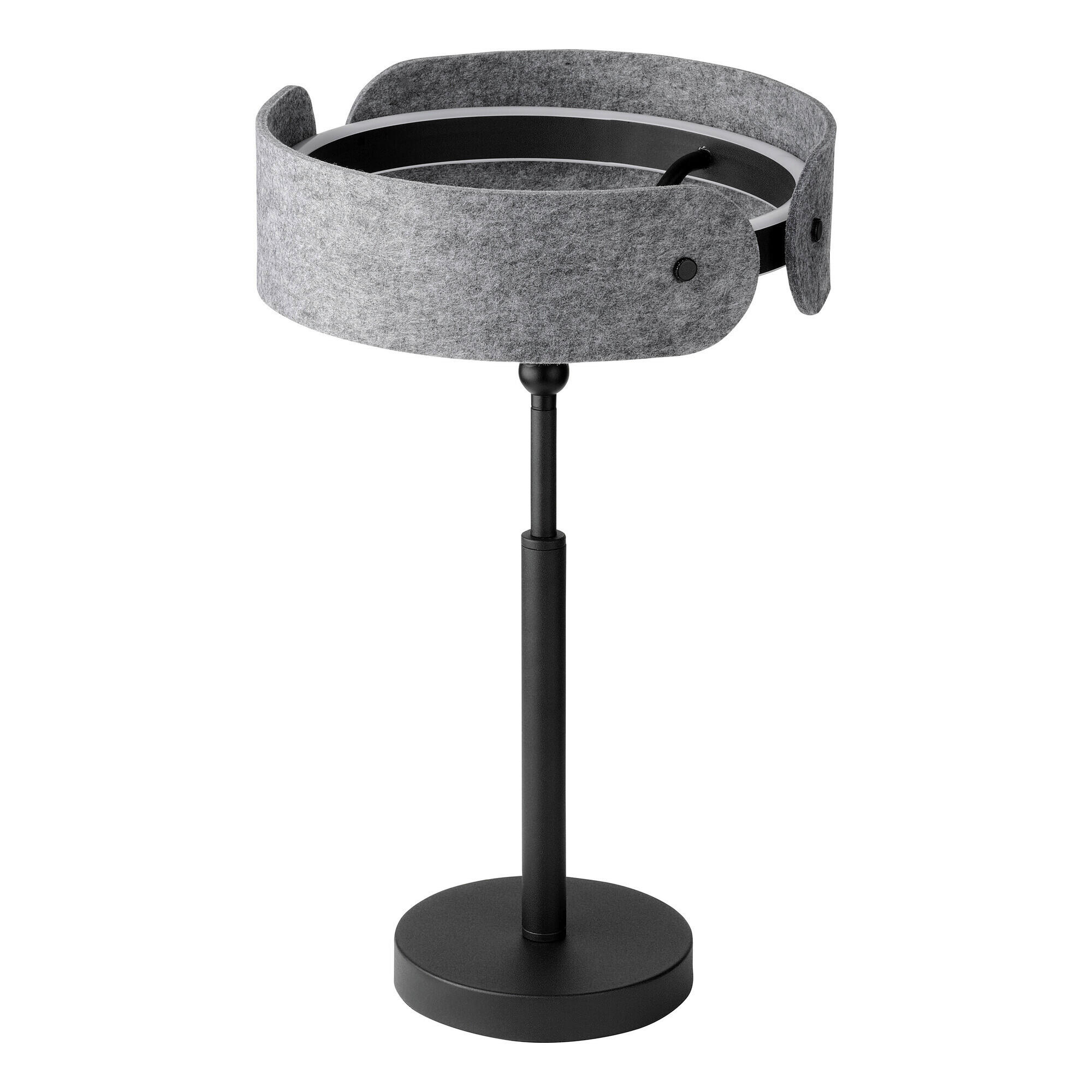LED-TISCHLEUCHTE 27/43 cm   - Dunkelgrau, Basics, Kunststoff/Textil (27/43cm) - Osram
