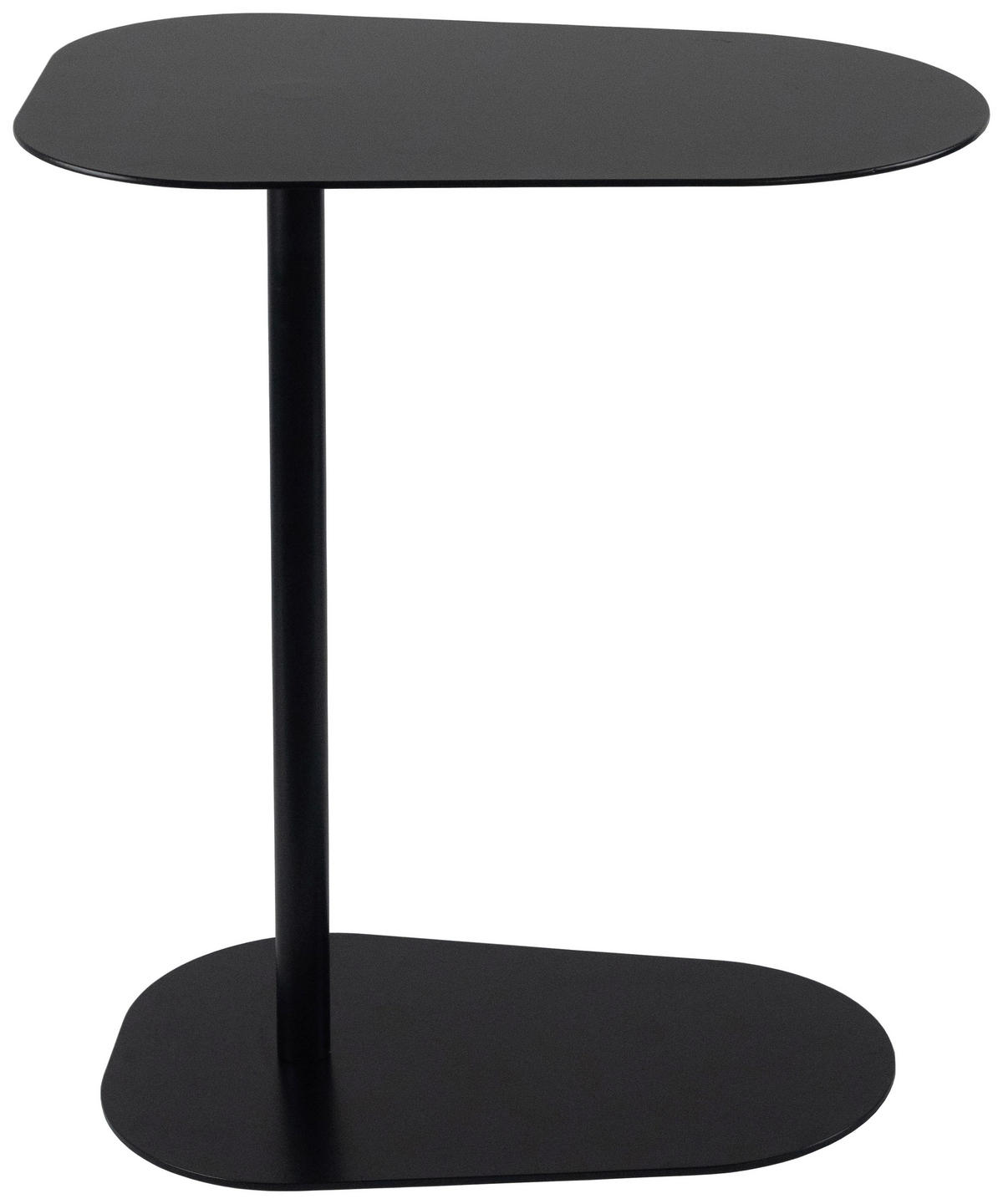 BEISTELLTISCH 53/38/60 cm Schwarz Freiform  - Schwarz, Basics, Metall (53/38/60cm) - Novel