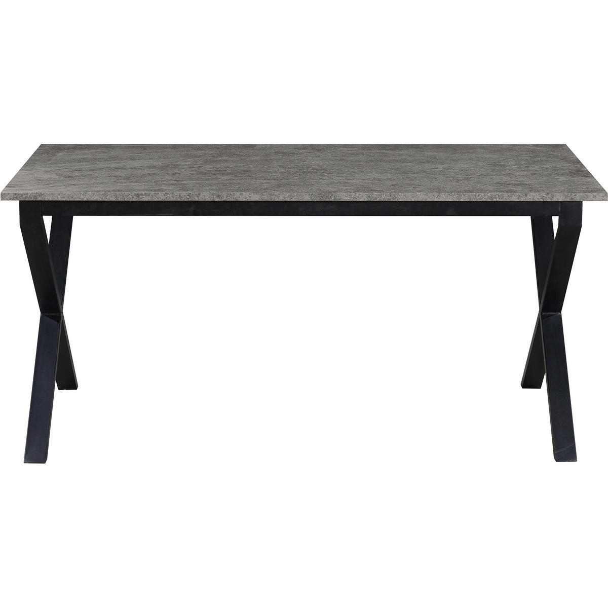 ESSTISCH 160/90/76 cm Nachbildung  Metall, Holzwerkstoff gastro- und objekttauglich rechteckig Grau  - Schwarz/Grau, MODERN, Holzwerkstoff/Metall (160/90/76cm) - MID.YOU