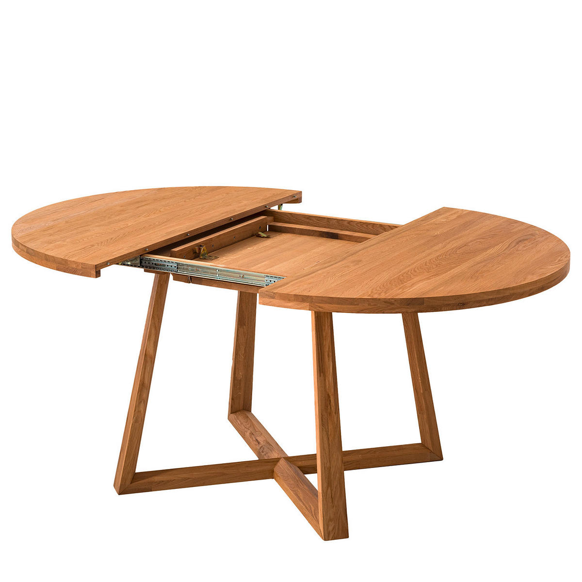 ESSTISCH in Holz 120-160/120/75 cm  - Wildeiche, Natur, Holz (120-160/120/75cm) - home24