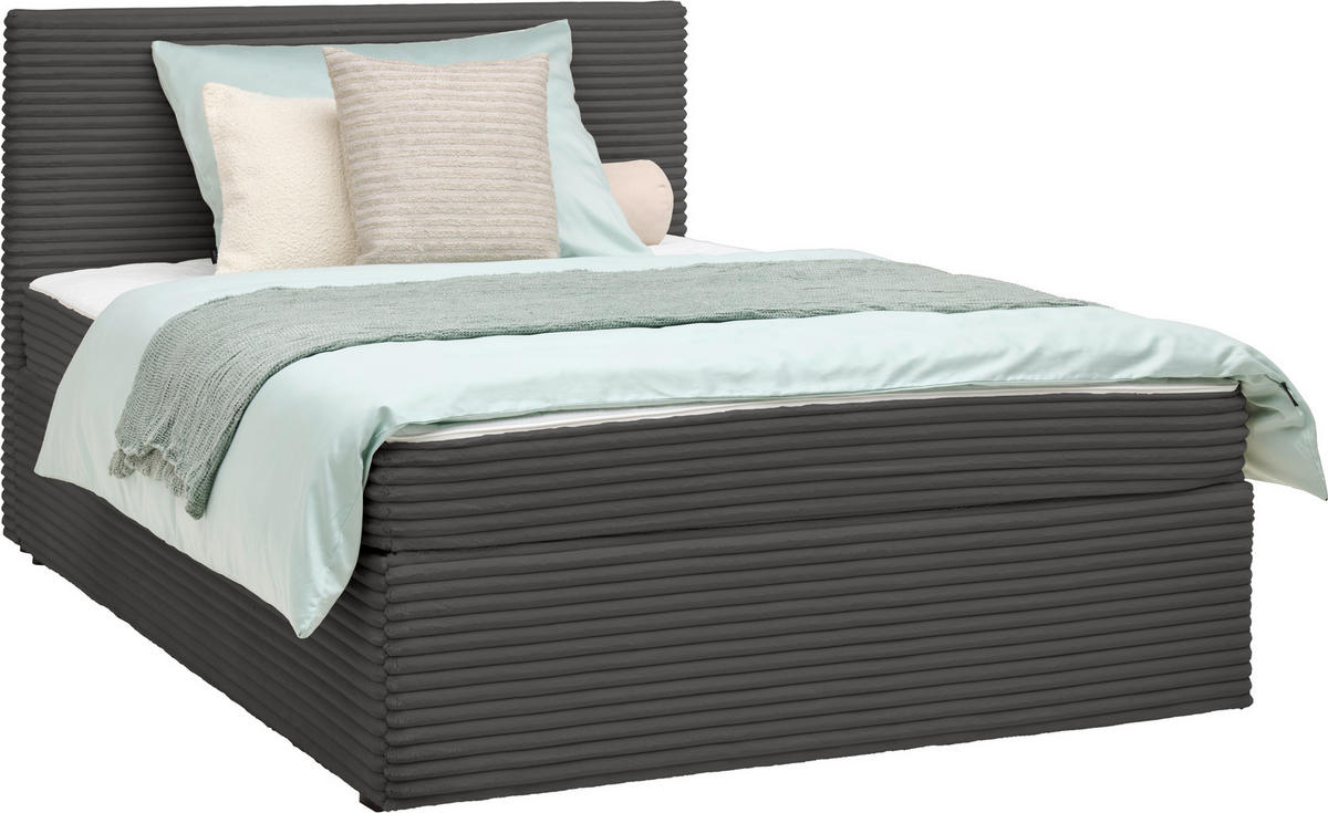 BOXBETT 140/200 cm  in Grau  - Grau, Modern, Holz/Textil (140/200cm) - MID.YOU