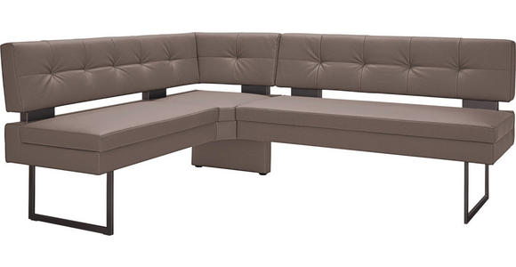 ECKBANK 158/200 cm  in Braun  - Schwarz/Braun, Design, Textil/Metall (158/200cm) - Dieter Knoll