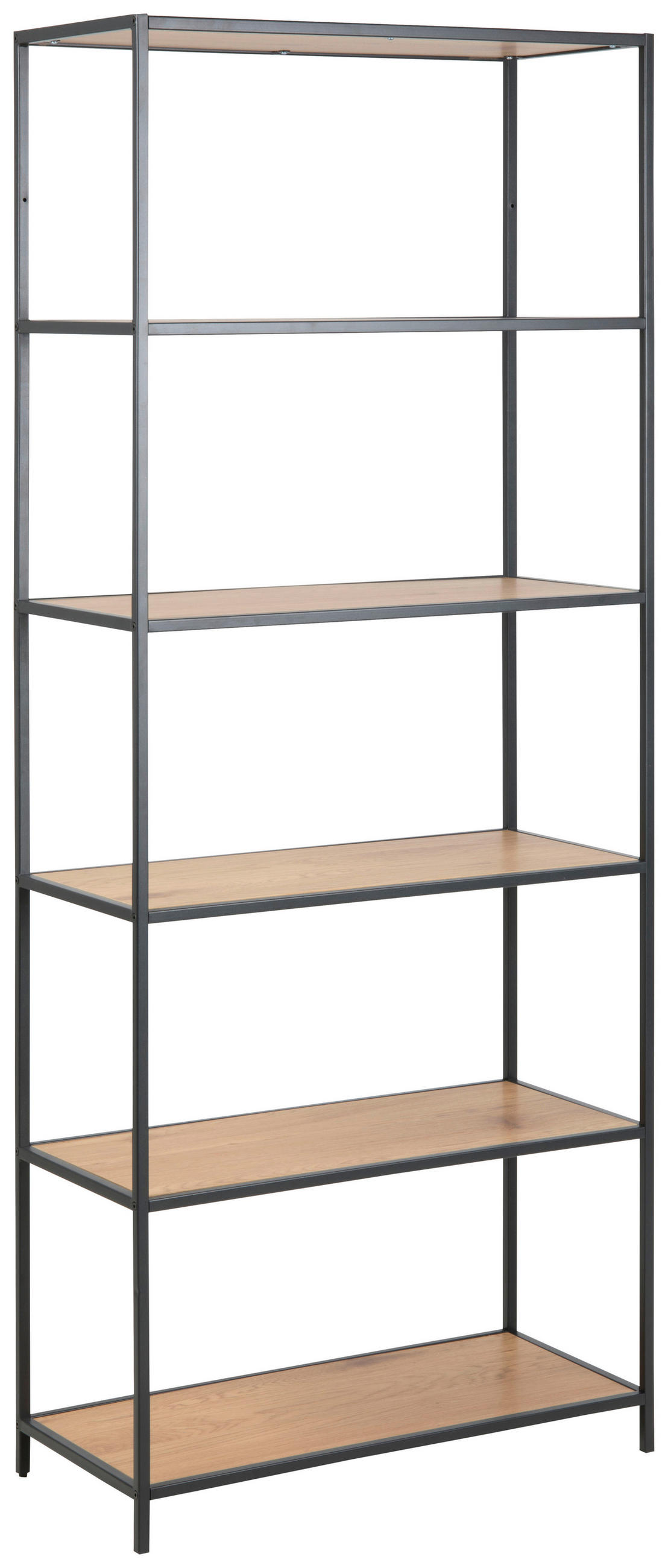 REGAL  77/185/35 cm Eichefarben  - Eichefarben/Schwarz, Trend, Holzwerkstoff/Metall (77/185/35cm) - MID.YOU