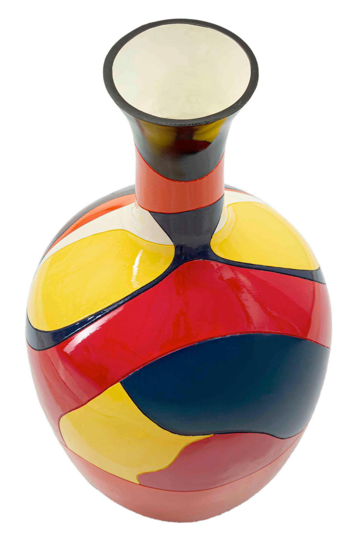 Vase Rubic  - Gelb/Rot, Basics, Kunststoff (29/59/29cm)