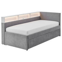 STAURAUMBETT 120/200 cm  in Grau, Weiß  - Weiß/Grau, MODERN, Holz/Holzwerkstoff (120/200cm) - Stylife