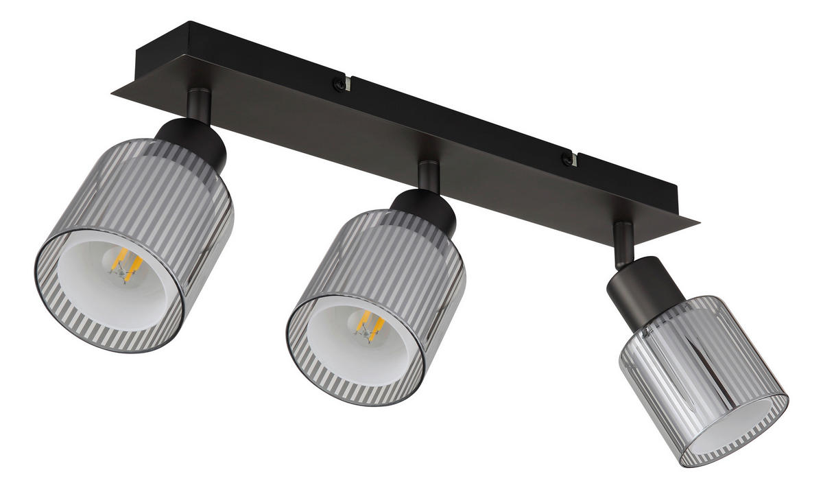 STRAHLER 41/8/18,6 cm   - Schwarzchrom/Weiß, Basics, Glas/Metall (41/8/18,6cm) - Globo