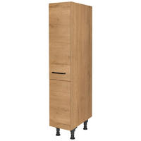 APOTHEKERSCHRANK 30/168/58 cm  in Eichefarben  - Eichefarben/Schwarz, MODERN, Holzwerkstoff/Metall (30/168/58cm) - Nobilia