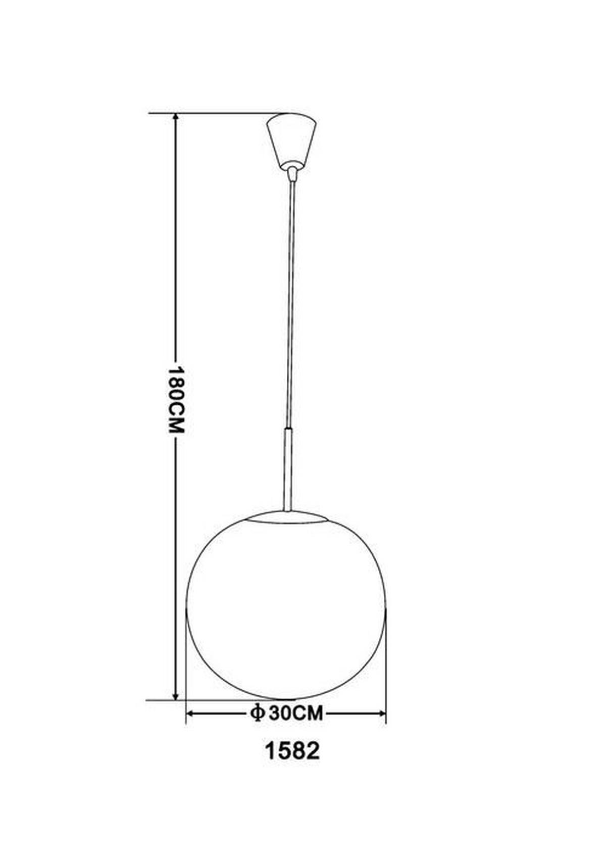VISEČA SVETILKA  Balla      30/180 cm     60 W E27 - barve niklja/opal, Basics, kovina/steklo (30/180cm) - Globo