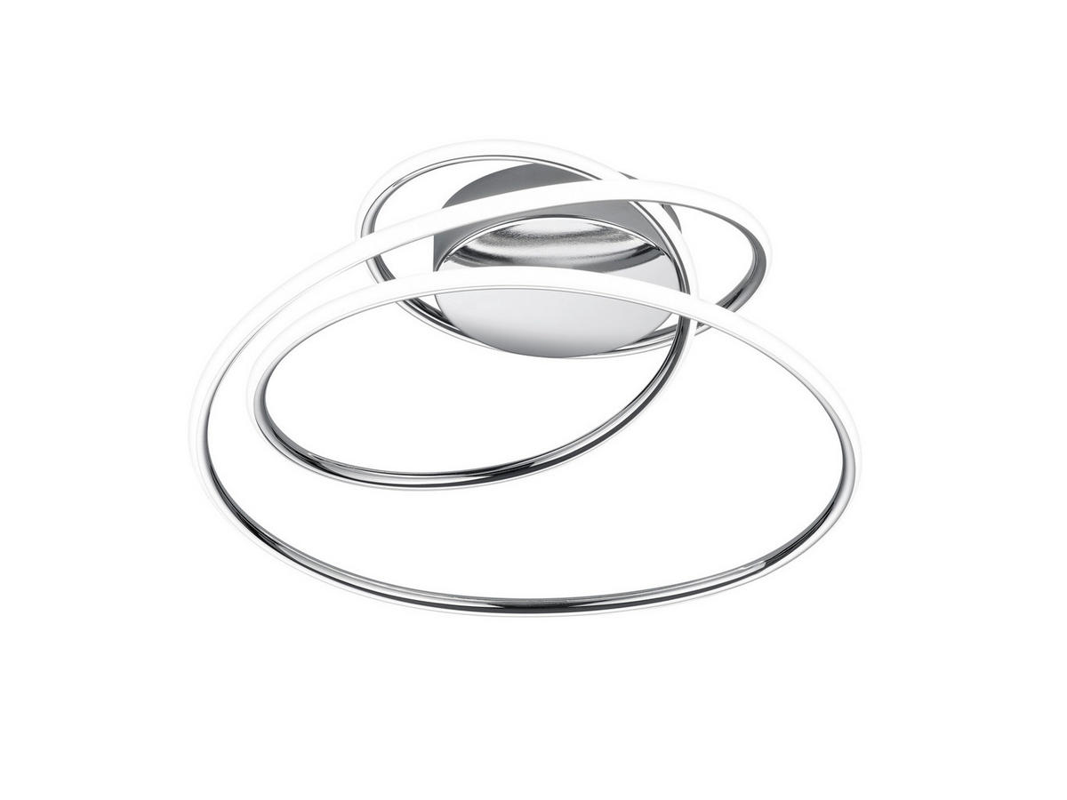 LED-DECKENLEUCHTE     - Chromfarben, Design, Metall (50/28/48cm)