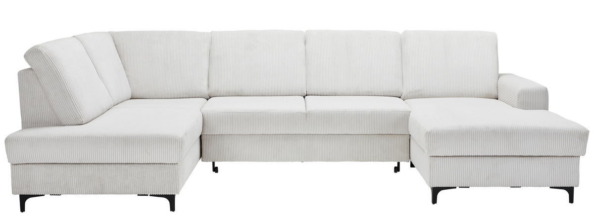SOFFA i manchester cremefärgad  - svart/cremefärgad, Klassisk, metall/textil (185/317/167cm) - Livetastic