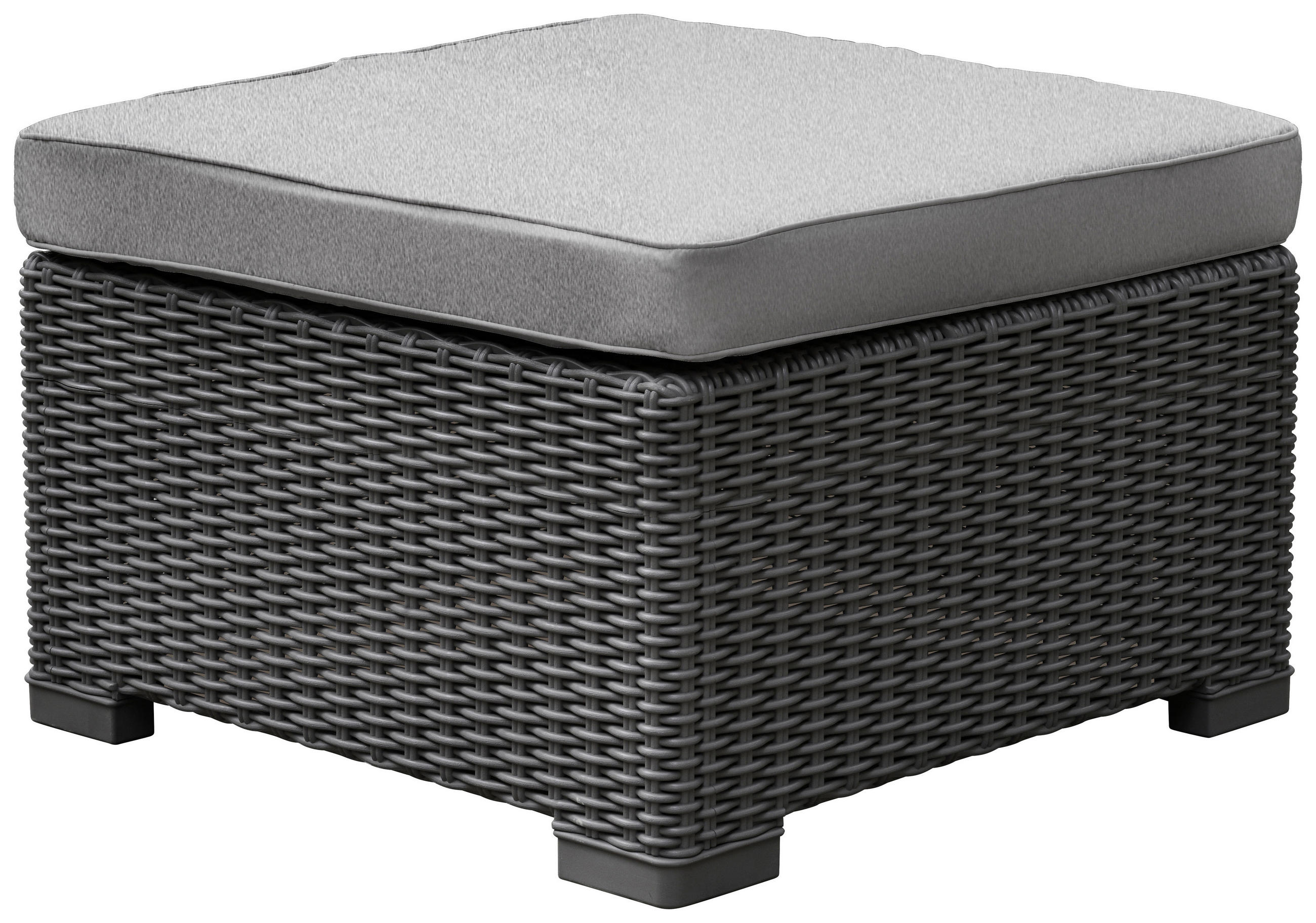 LOUNGEHOCKER 68/39/68 cm  - Graphitfarben/Grau, Design, Kunststoff/Textil (68/39/68cm) - Keter