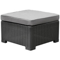 LOUNGEHOCKER 68/39/68 cm  - Graphitfarben/Grau, Design, Kunststoff/Textil (68/39/68cm) - Keter