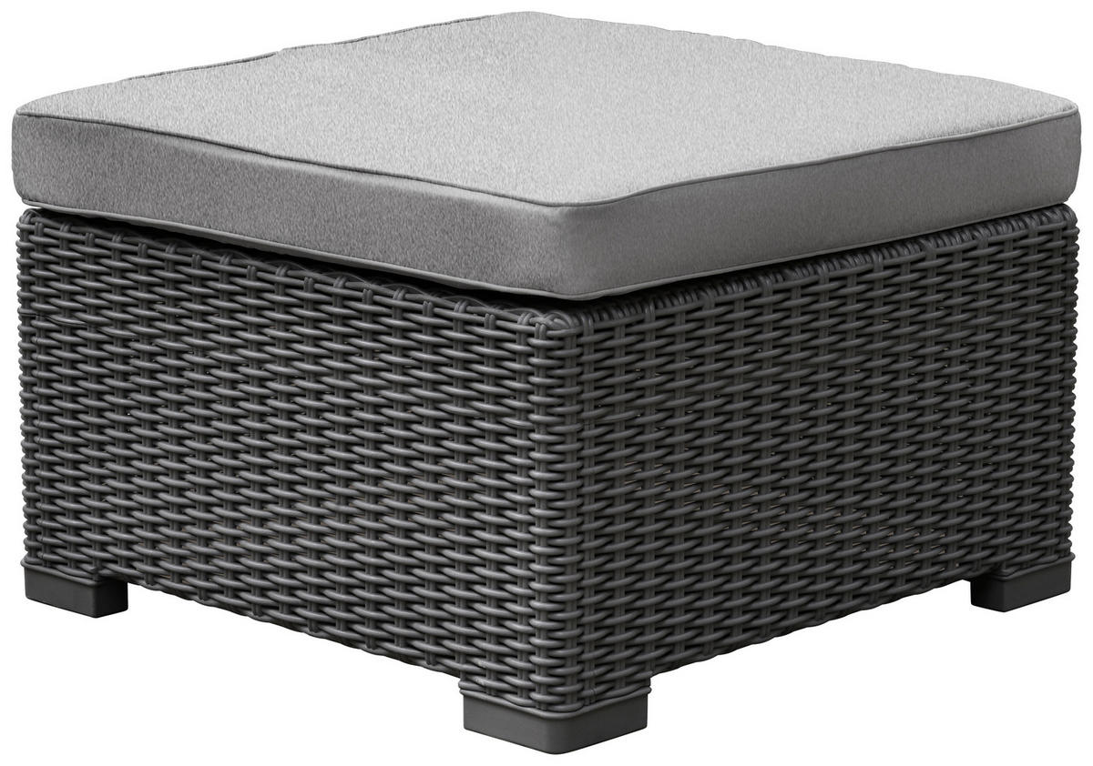 LOUNGEHOCKER 68/39/68 cm  - Graphitfarben/Grau, Design, Kunststoff/Textil (68/39/68cm) - Keter