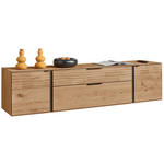 LOWBOARD  211/52/44 cm 1 Schublade(n) stehend, hängend  - Eichefarben/Anthrazit, Natur, Holz/Metall (211/52/44cm) - Valnatura