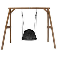 NESTSCHAUKEL Braun, Schwarz  - Schwarz/Braun, KONVENTIONELL, Holz (254/207/160cm) - Ambia Garden
