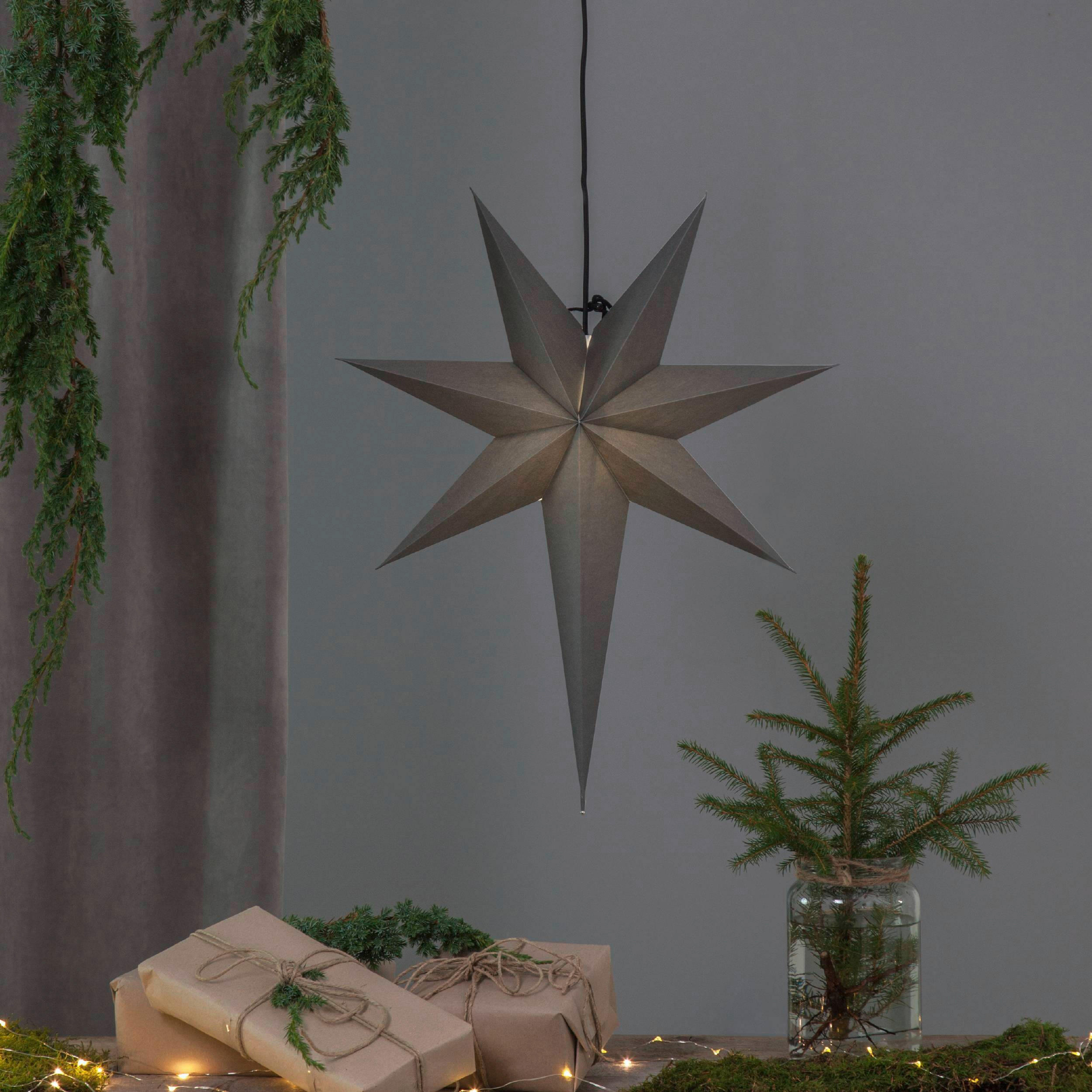 LED-DEKOLEUCHTE 55/17/65 cm   - Weiß/Grau, Basics, Papier/Metall (55/17/65cm) - Eglo