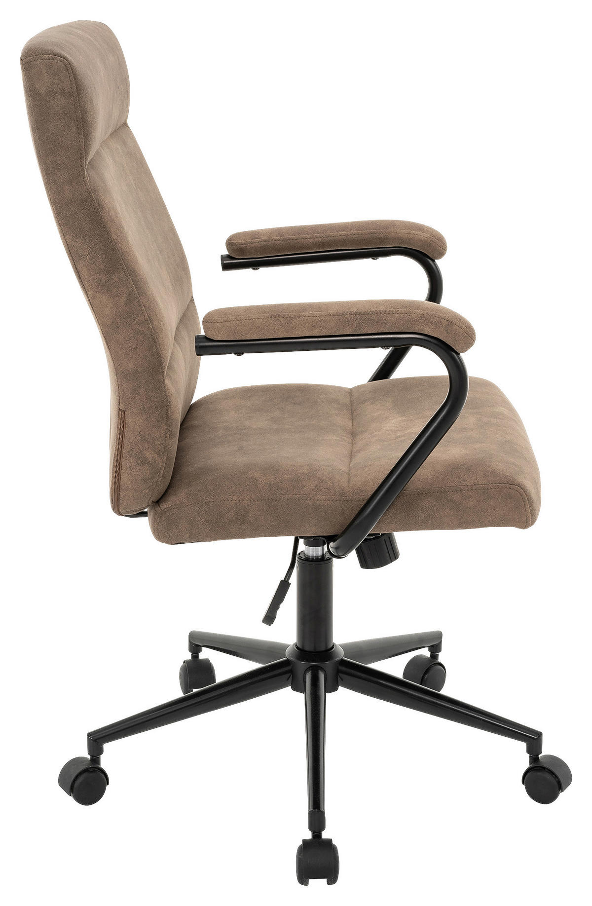 DREHSTUHL Webstoff Schwarz, Hellbraun  - Hellbraun/Schwarz, MODERN, Kunststoff/Textil (60/99-109/64cm) - MID.YOU